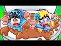 Omz & Crystal CLOGGED THE TOILET in Roblox