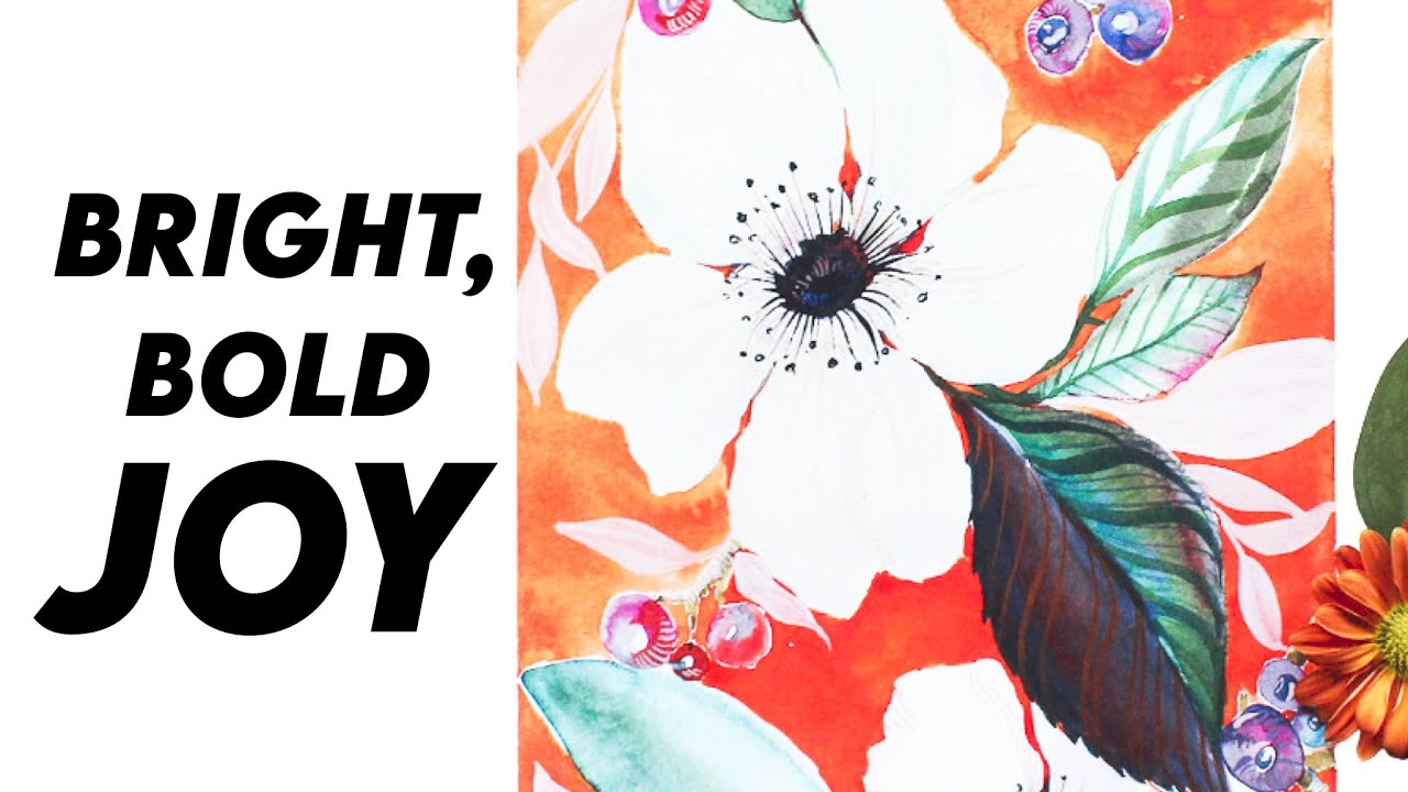 White Anemone Flower Paint-Along