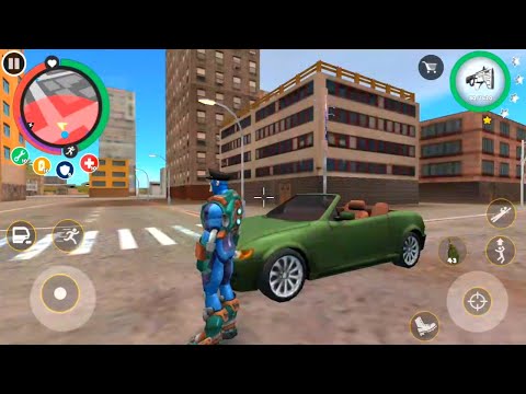 Rope hero vice town robot car | Rope hero new military base | Games on Android ios gameplay