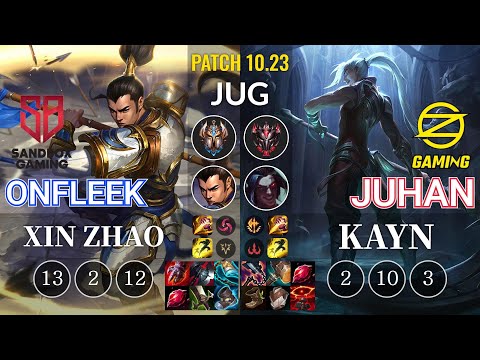 SB OnFleek Xin Zhao vs OZ Juhan Kayn Jungle - KR Patch 10.23