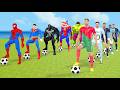 Siêu Nhân Game Playing Spider Man Challenge Can Spider Man BEAT Ronaldo And Messi At Football