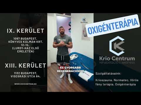 Krio Centrum. Krio központ: krioszauna, vörös fény terápia, nyomásterápia (Normatec), oxigénterápia