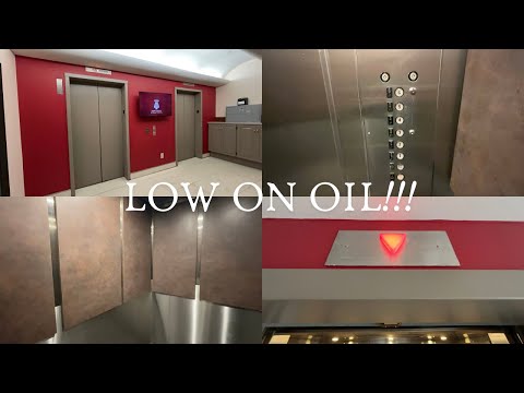 LOW ON OIL! Insanely loud Montgomery Hydraulic Elevators @ Moreland Office Center, Brookfield WI