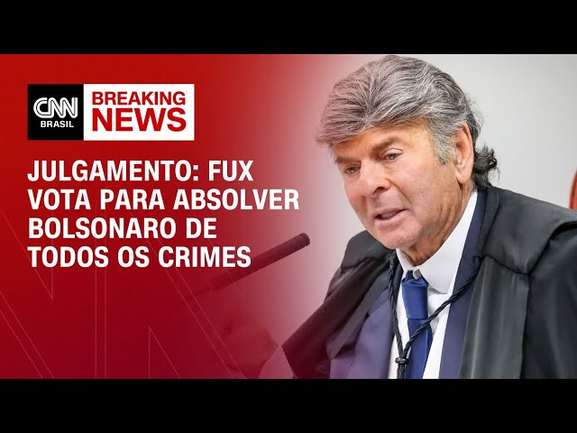 Fux vota para absolver Bolsonaro de todos os crimes | CNN PRIME TIME