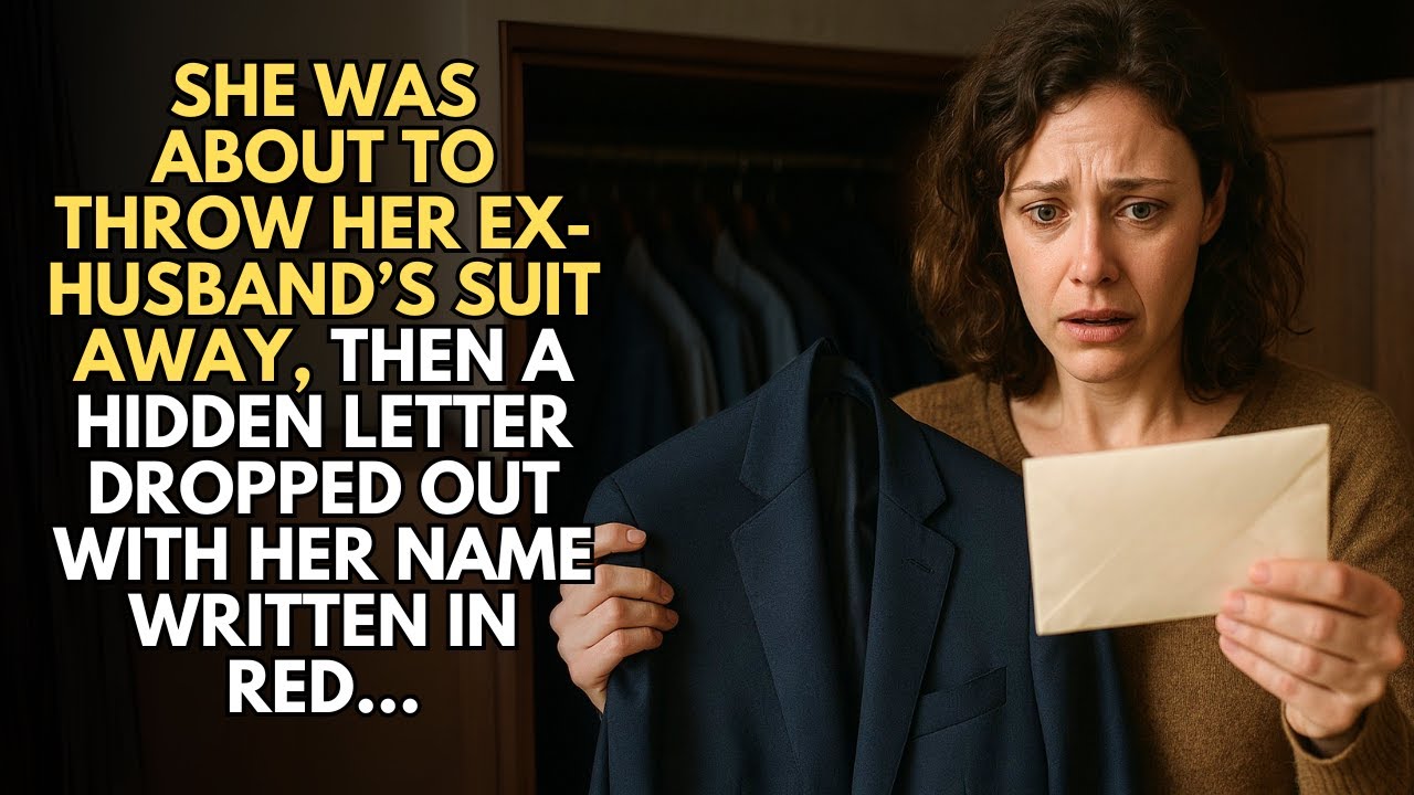 She Was About to Throw Her Ex-Husband’s Suit Away, Then a Hidden Letter Dropped Out With Her Name...