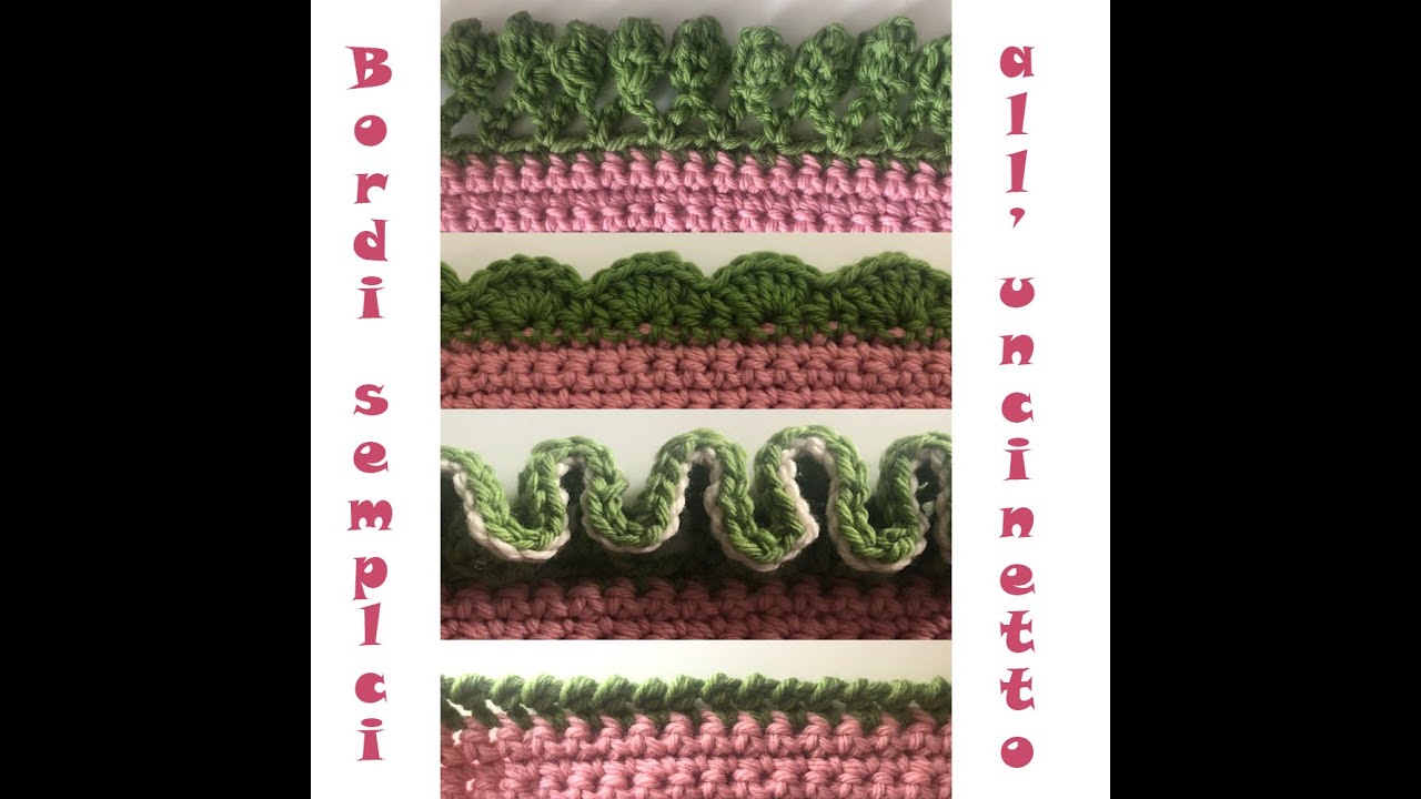 Bordi semplici all’uncinetto