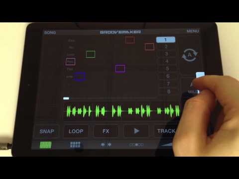GrooveMaker 2 Tutorial Part 5/6 - Import Loops using Audiobus - Loop remixing app for iPad