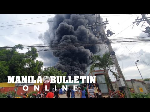 Incêndio atinge fábrica de chinelos e caixas de papelão em Jubay, Liloan, Cebu
