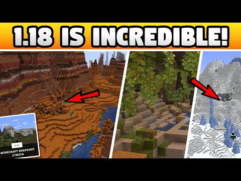 MINECRAFT 1.18 SNAPSHOT 21W37A (Caves, Mountains & World Generation Review!)