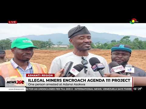 Illegal miners encroach Agenda 111 hospital project site in Ashanti Region, as 1 person is arrested
