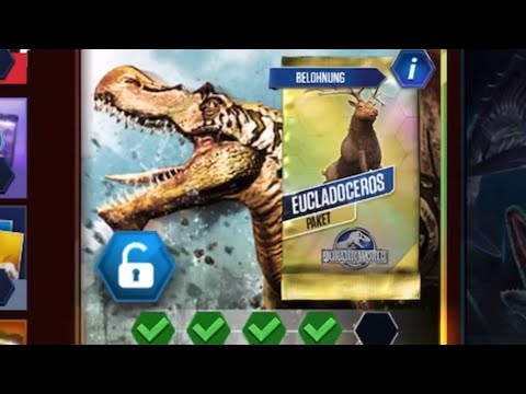 Jurassic World mobile- UNLOCK MONTHLY PACK // EUCLADOCEROS //AND PACKOPENING