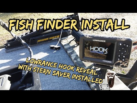 Fish Finder Install / Lowrance Hook Reveal 5 SS / Stern Saver / Jon Boat To Bass Boat - Part 9