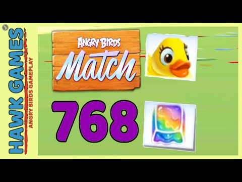 Angry Birds Match ⭐ Level 768 Hard - Walkthrough, No Boosters