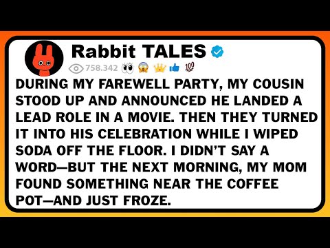 During My Farewell Party, My Cousin Stood Up And Announced He Landed A Lead Role In A Movie. Then