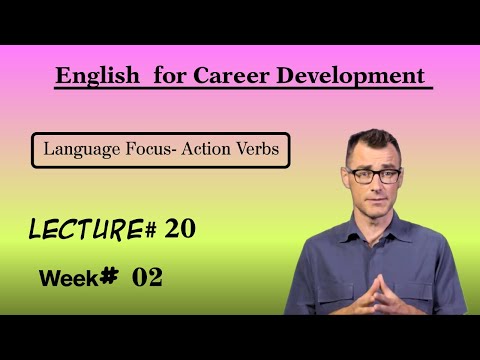 English for Career Development l lecture 20 l Language Focus Action Verbs