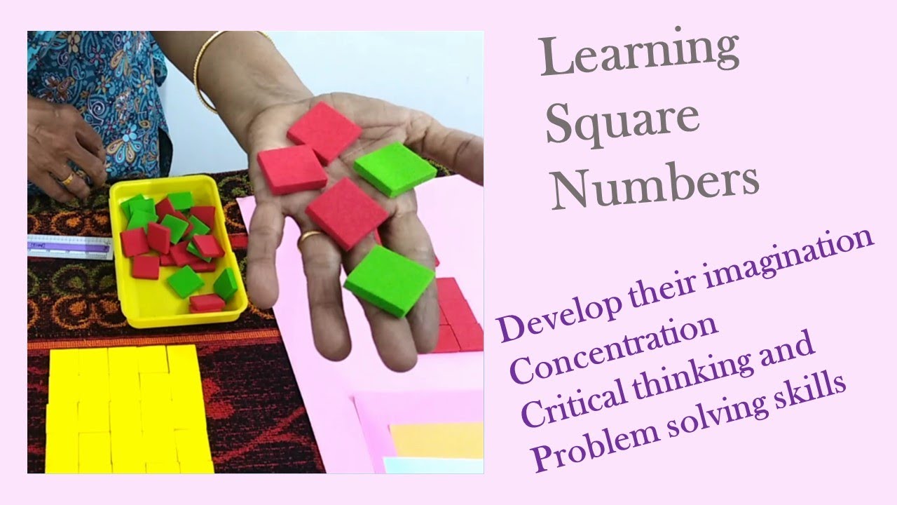 Teaching Kids Square Numbers though Fun Activity
