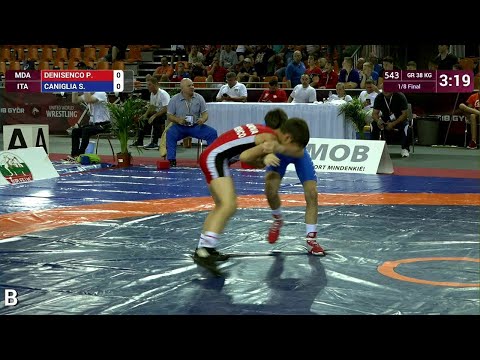 1/8 GR - 38 kg: P. DENISENCO (MDA) v. S. CANIGLIA (ITA)