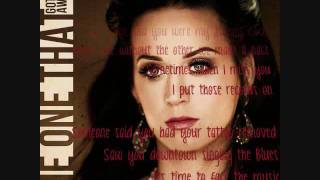 The One That Got Away- Katy Perry Karaoke LOWER PITCH!