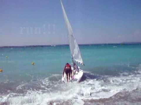 Topper Topaz beach start sailing