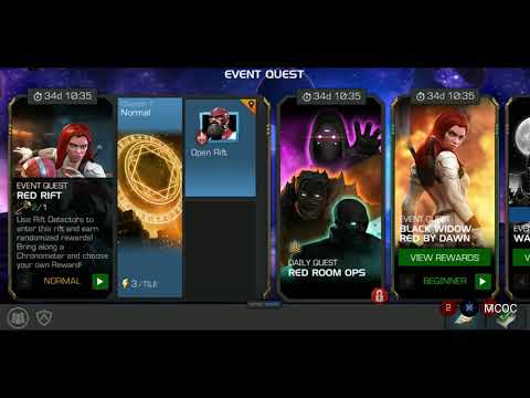 MCOC:  (Red Rift) Normal difficulty rewards and paths