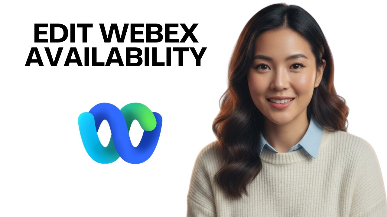 How to Edit Availability | Webex Tutorial (Update Your Availability Easily)