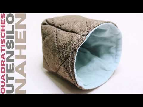 Eckiges Utensilo nähen: Anleitung  & gratis Schnittmuster