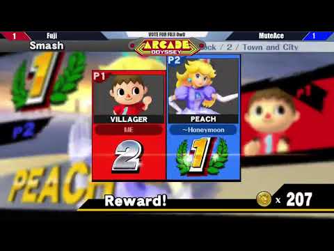 Fuji (Villager) vs MuteAce (Peach, Bayonetta) - Arcade Odyssey Smash 4 12/08/17 - Grand Finals