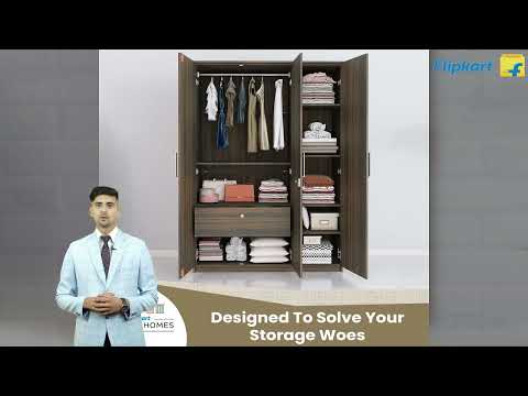 Flipkart Perfect Homes Julian Engineered Wood 3 Door Wardrobe