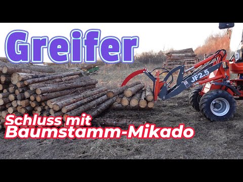 No more slipping logs! 🪵 Universal gripper for pallet forks