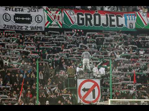 Doping kibiców Legii na meczu z Wisłą Płock