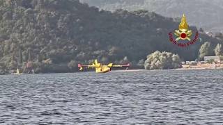 Incendio sul Monte Moregallo: il video dei vigili del fuoco in azione per spegnere le fiamme