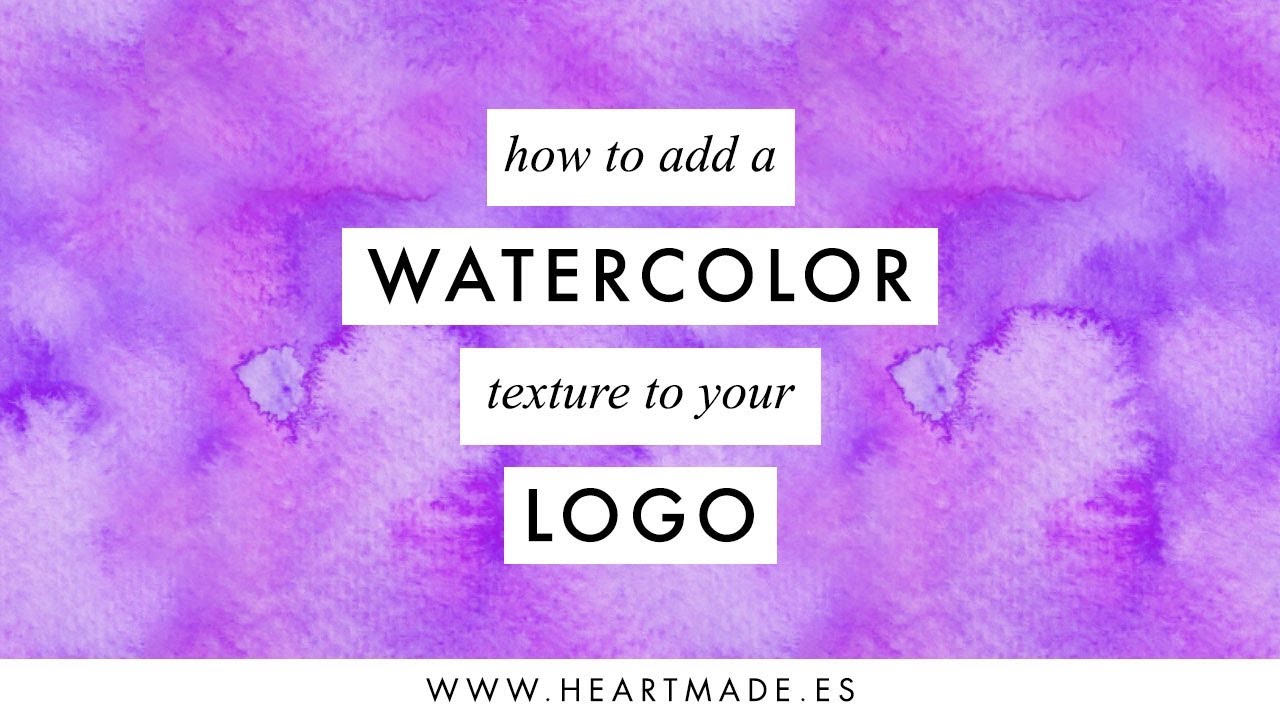 How to add a watercolor texture to logo in photoshop