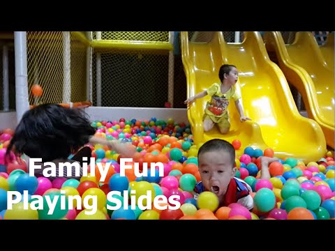 Outdoor Playground Family Fun for Kids Playing Slides | Royal city Hanoi Park by HT BabyTV Video