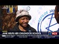 Refiloe Jane helps her childhood school