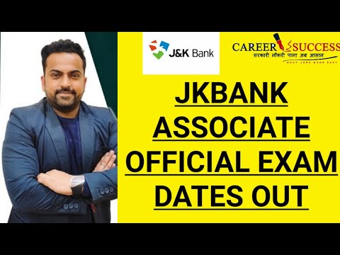 #JkBank ASSOCIATE EXAM DATES OUT | JOIN LIVE @CAREER SUCCESS
