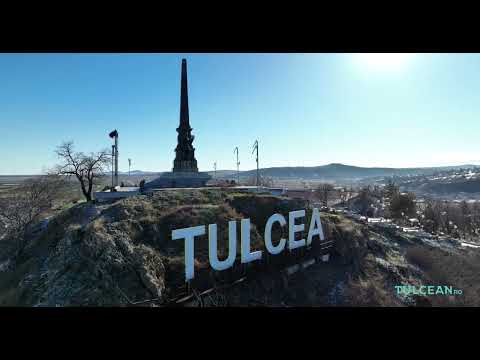 Tulcea, Monumentul Independentei și panorama orașului, Crăciun 2023