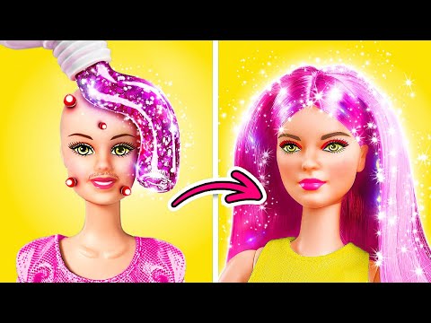 De nerd a Barbie 💖 Transformación en muñeca de lujo con gadgets virales
