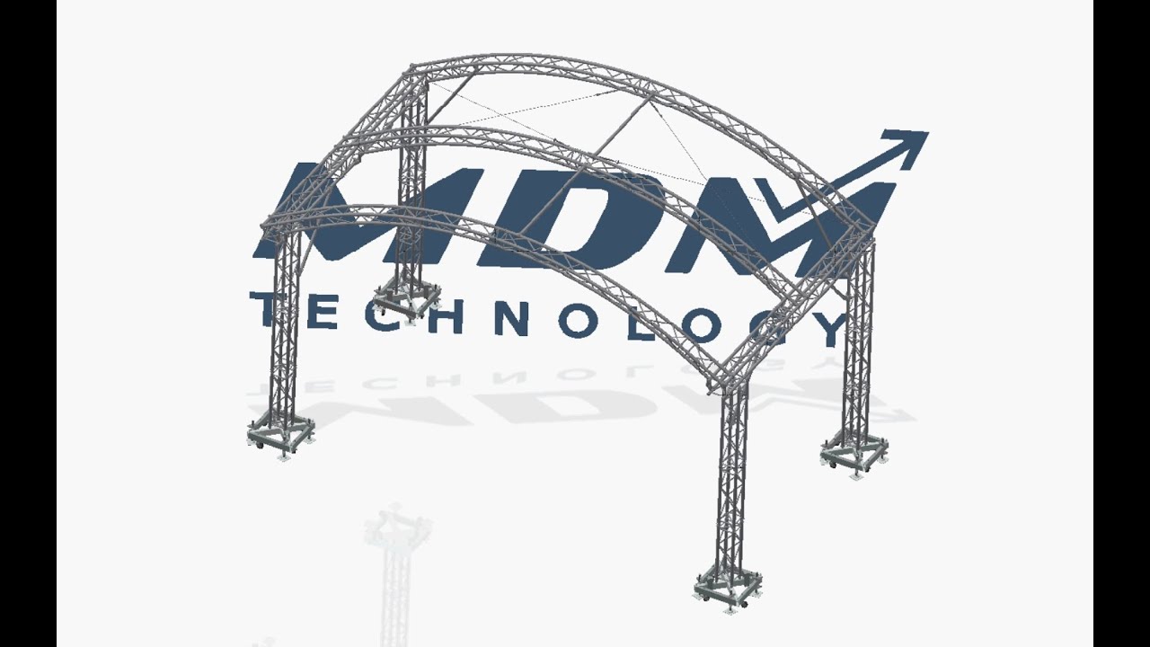 Видео сборки Арочной тентовой конструкции размером 6x4x5 производства МДМ-Технология (МДМТ)