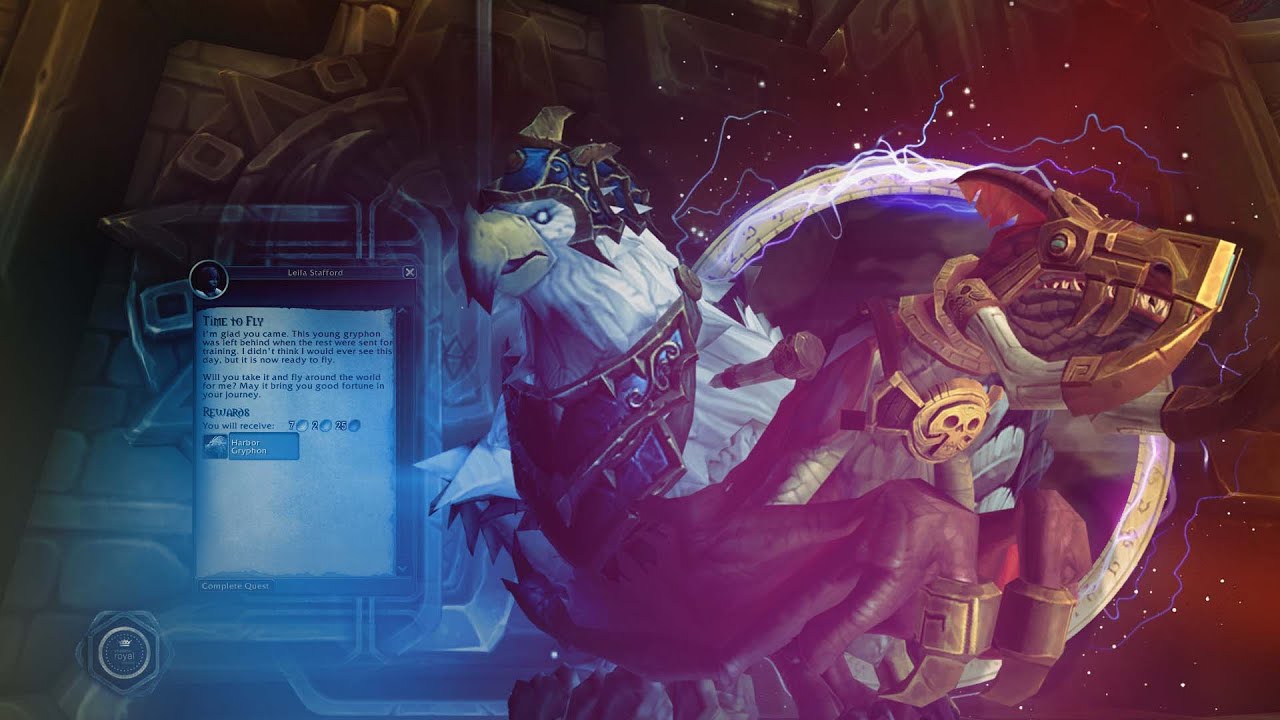 Harbor Gryphon and Reins of the Scarlet Pterrordax Mounts