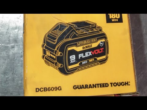The New Dewalt 9ah Oil Resistant flexvolt battery! unboxing the DCB609G