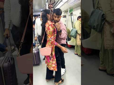 Dhakka hi to laga hai fir kyu mara  😖😡. #shortsfeed #reaction #prank #metro #shorts  #funny