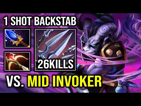 How to Play Mid RIKI In New 7.34d Patch Against Invoker with 1 Shot Backstab Crit Dota 2