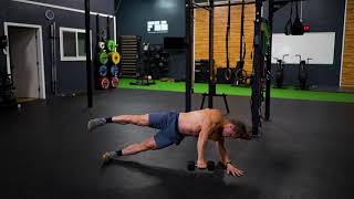 Dumbbell Star Plank Rotation exercise video thumbnail