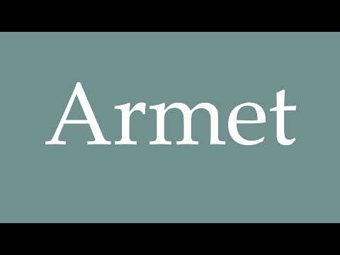 How to Pronounce ''Armet'' Correctly in French