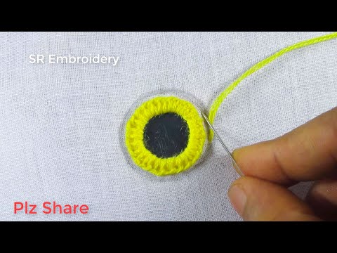 Hand Embroidery Amazing Circle Design, Mirror Work, Circle Embroidery Stitch, Circle Design Stitch