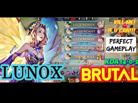 ULTIMATE LUNOX GAMEPLAY!!! 14 Kills Proper Rotation OP Build [Perfect Gameplay]