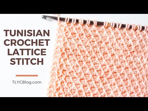 Tunisian Crochet Lattice Stitch - How To [BEGINNER STITCH PATTERN + TUTORIAL]