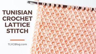 Tunisian Crochet Lattice Stitch - How To [BEGINNER STITCH PATTERN + TUTORIAL]