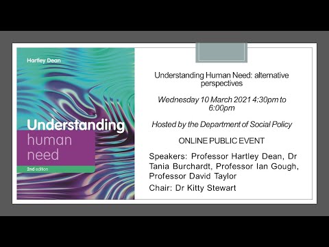 Understanding Human Need  alternative perspectives