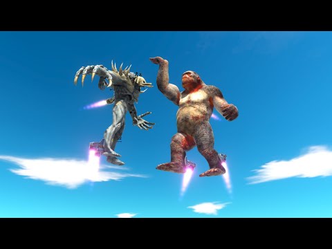 Mutant primate vs infernal jetpack battle Animal Revolt Battle Simulator